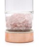 Γυάλινο Μπουκάλι Τσαγιού Νερού με Ροζ Χαλαζία - Rose Quartz Διάφορα σχήματα